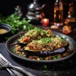 Stuffed eggplant with couscous